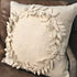 Hand Felted Wool Christmas Pillow –Cream Wreath – 20" - ARCADIA HOME